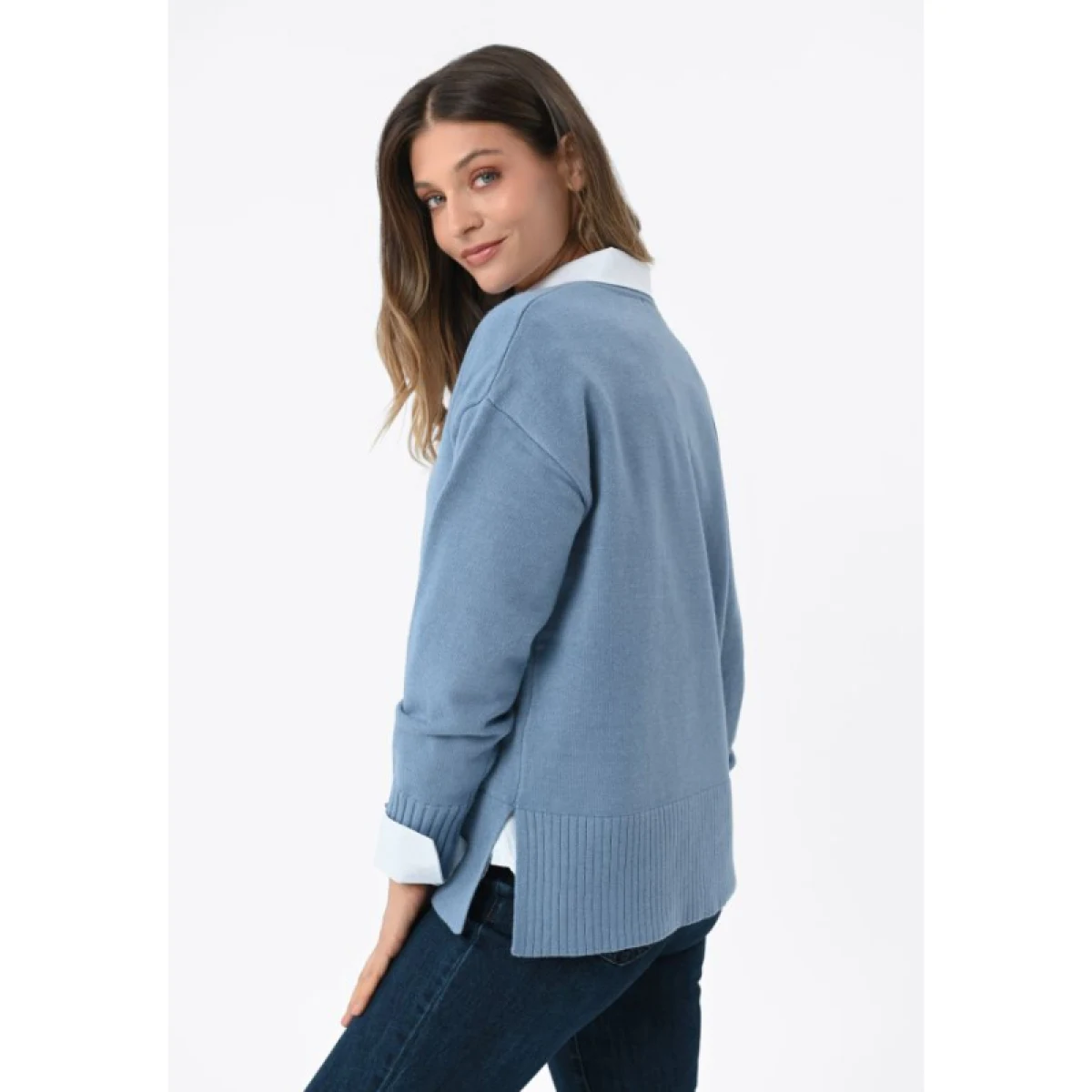 Dámský svetr VOLCANO S-NOVA-601-Blue · záber 3
