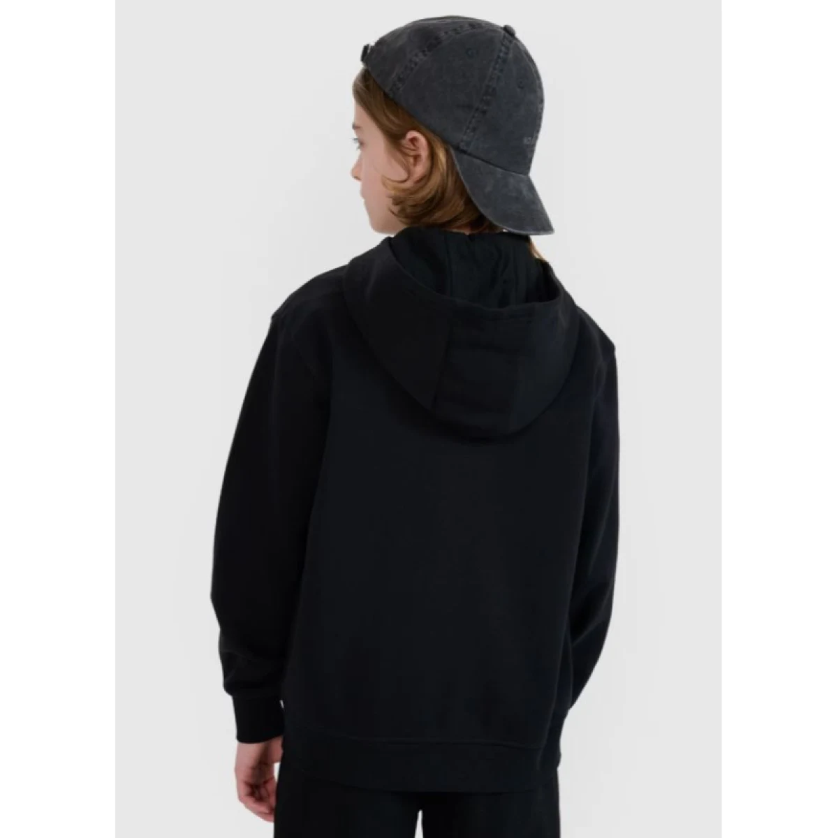 Chlapecká zateplená mikina se zipem 4F JUNIOR SWEATSHIRT M1859-4FJWMM00TSWSM1859-20S-DEEP BLACK · záber 3