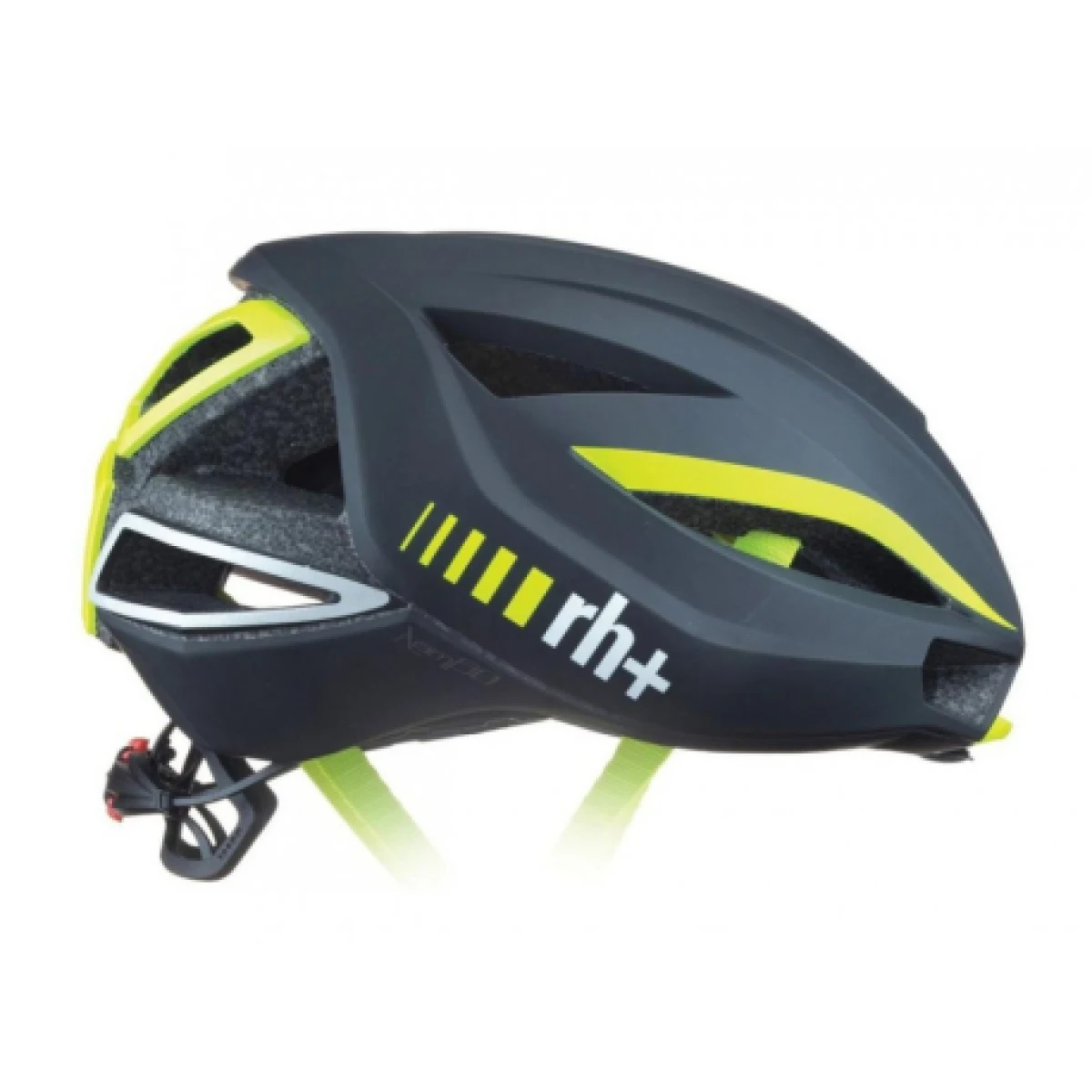 Cyklistická helma RH+ Lambo, matt black shiny yellow fluo · záber 1