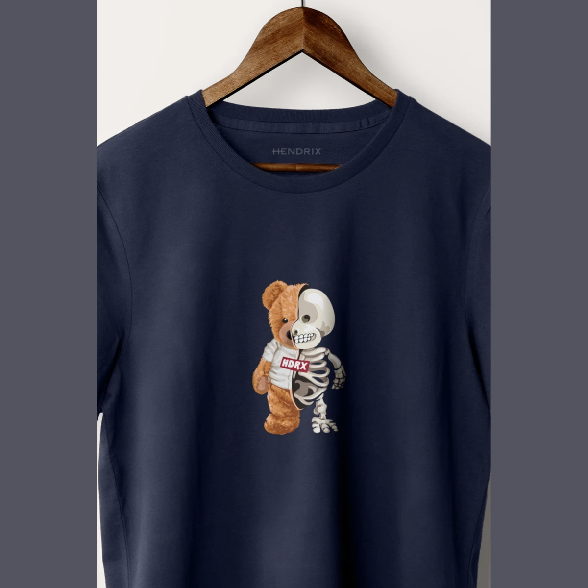 Tričko, Barva Modrá, s Potiskem Creepy Teddy · záber 10
