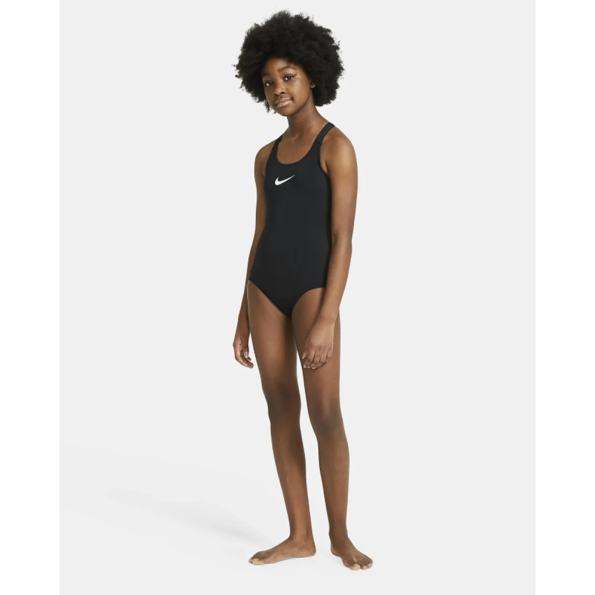 Dívčí plavecké jednodílné plavky NIKE SWIM RACERBACK ONE PIECE BLACK-BLACK · záber 4