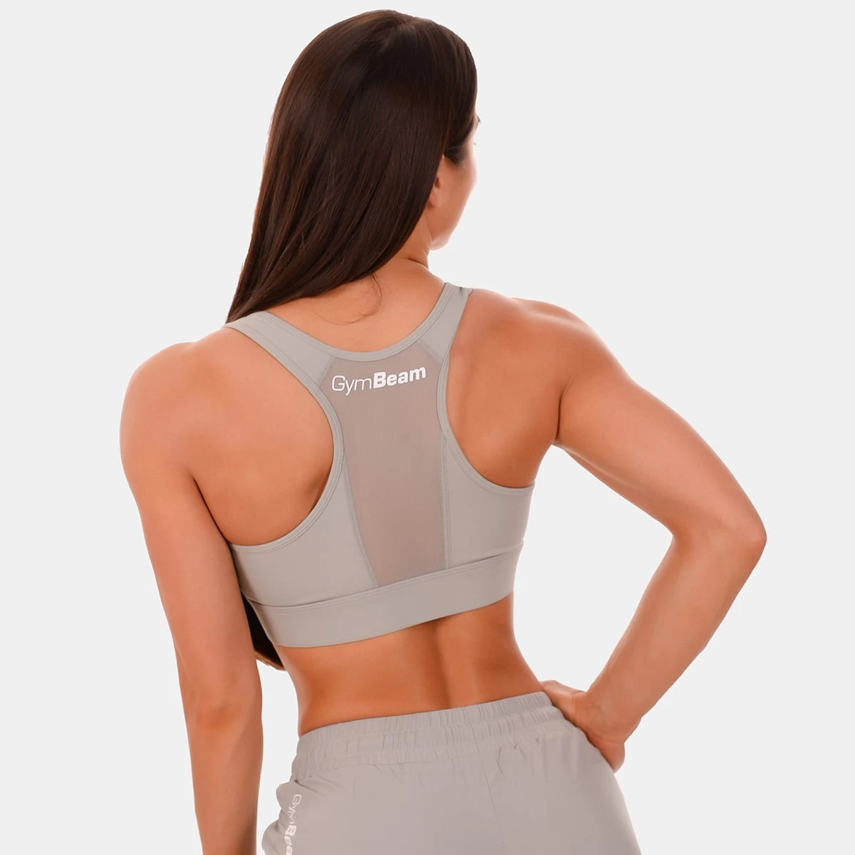 GymBeam Sportovní podprsenka Mesh Panel grey - Velikost: XS | Barva: sivá | Hmotnost: 0,14 kg | Balení: 100 · záber 2