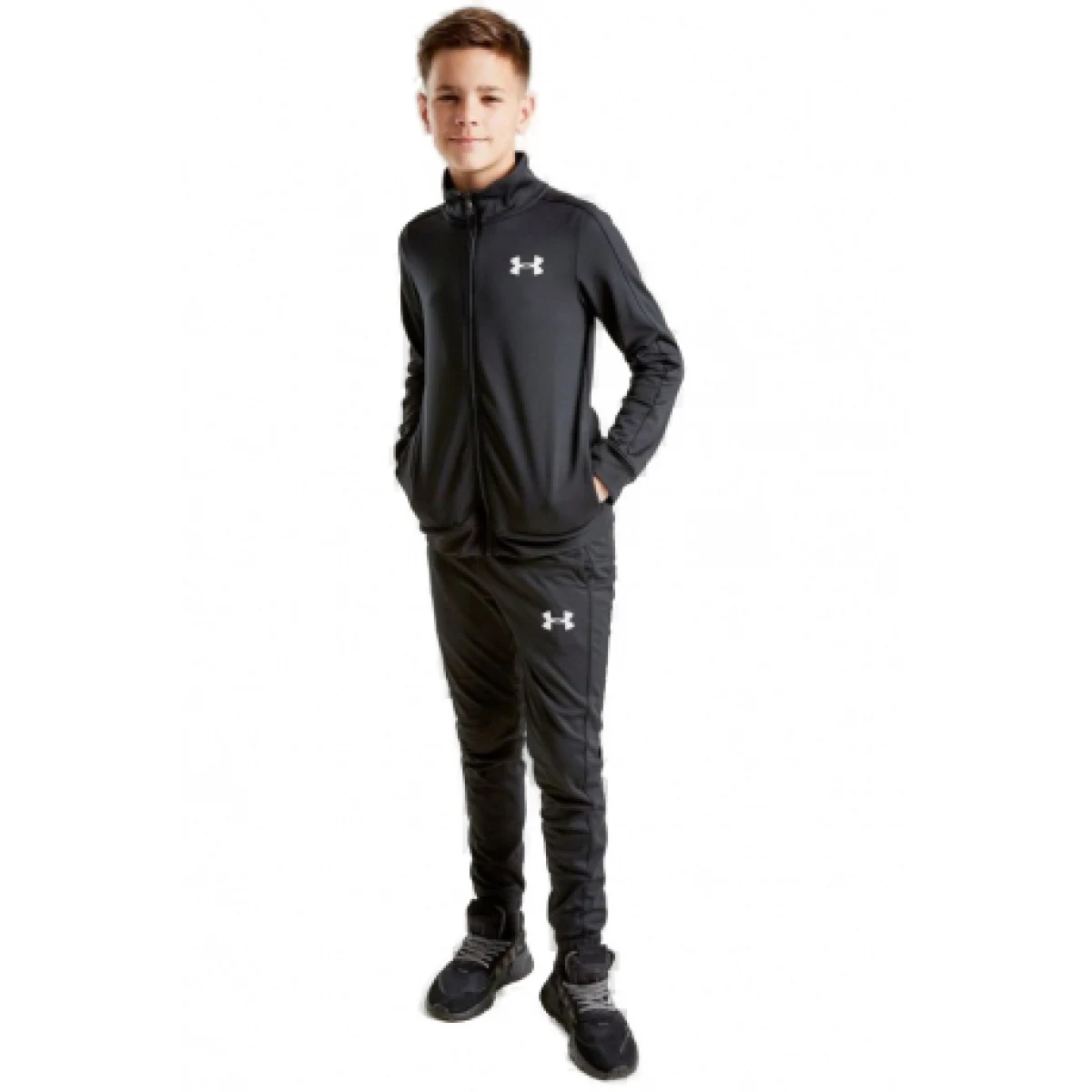 Chlapecká tepláková souprava UNDER ARMOUR UA Knit Track Suit-BLK · záber 1