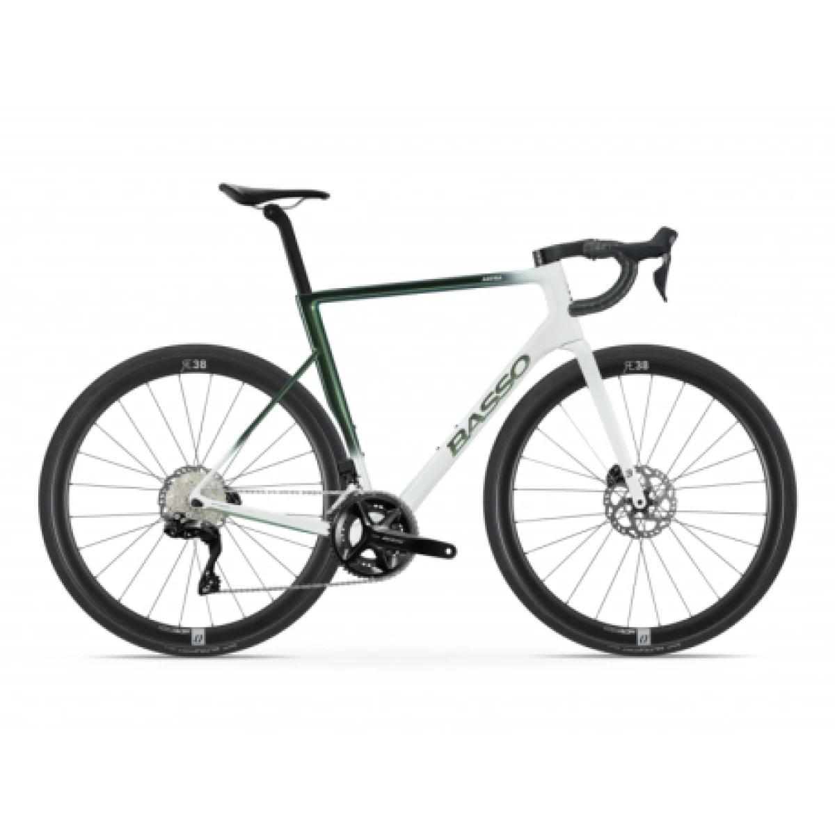 Silniční kolo BASSO Astra disc, Shimano 105 Di2, Microtech RE38, pop green · záber 1