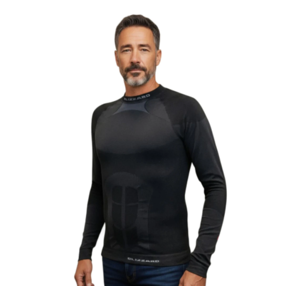 Pánské termo tričko s dlouhým rukávem BLIZZARD Essential mens long sleeve, anthracite · záber 1