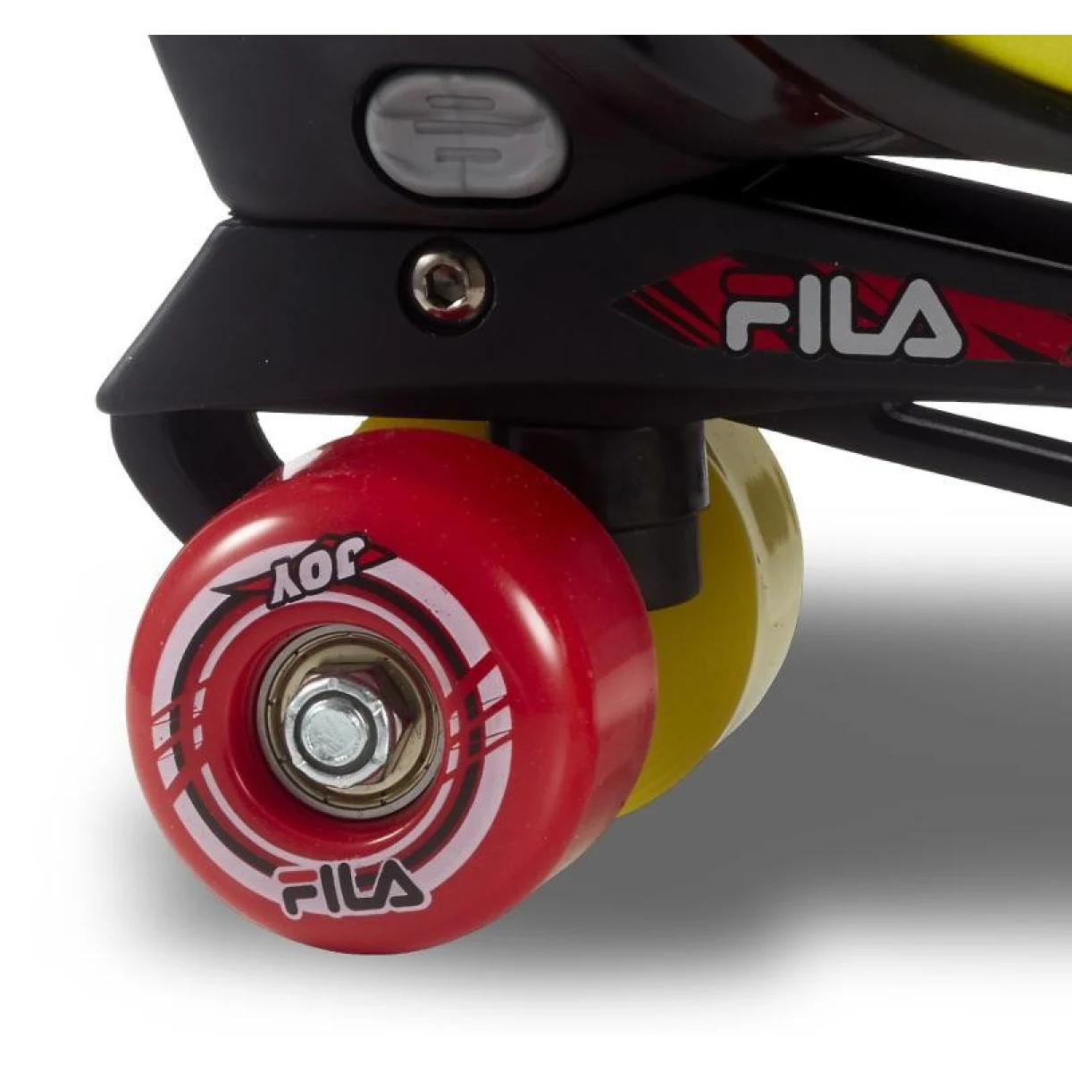 Juniorské dvojřadé kolečkové brusle FILA SKATES JOY BLACK RED LIME · záber 4