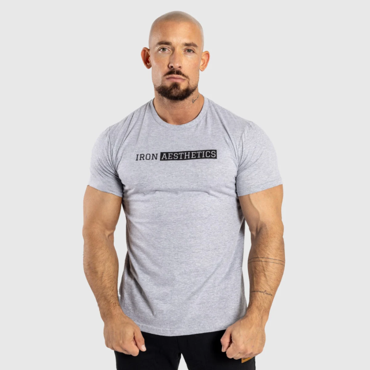 Pánské sportovní tričko Iron Aesthetics Shadow, šedé · záber 4