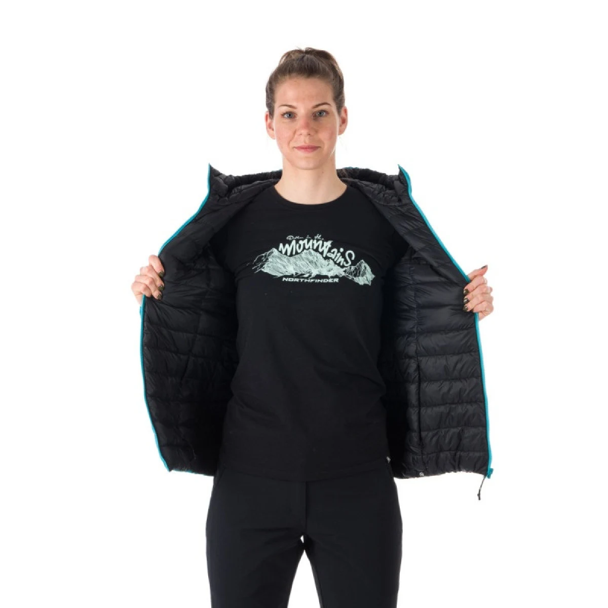 Dámská turistická bunda NORTHFINDER ANNIE-580-azureblueblack · záber 5