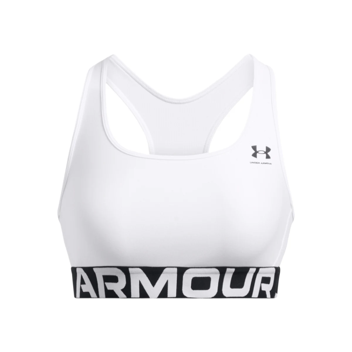Dámská sportovní tréninková podprsenka UNDER ARMOUR UA HG Mid Branded-WHT · záber 5