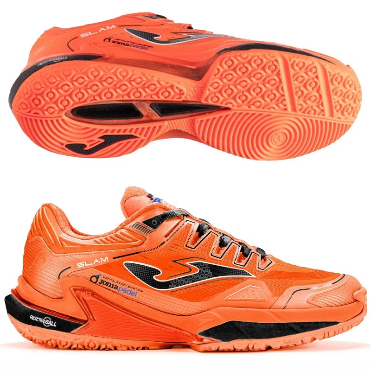 Pánská halová obuv JOMA Slam 2408 M orabge black · záber 3