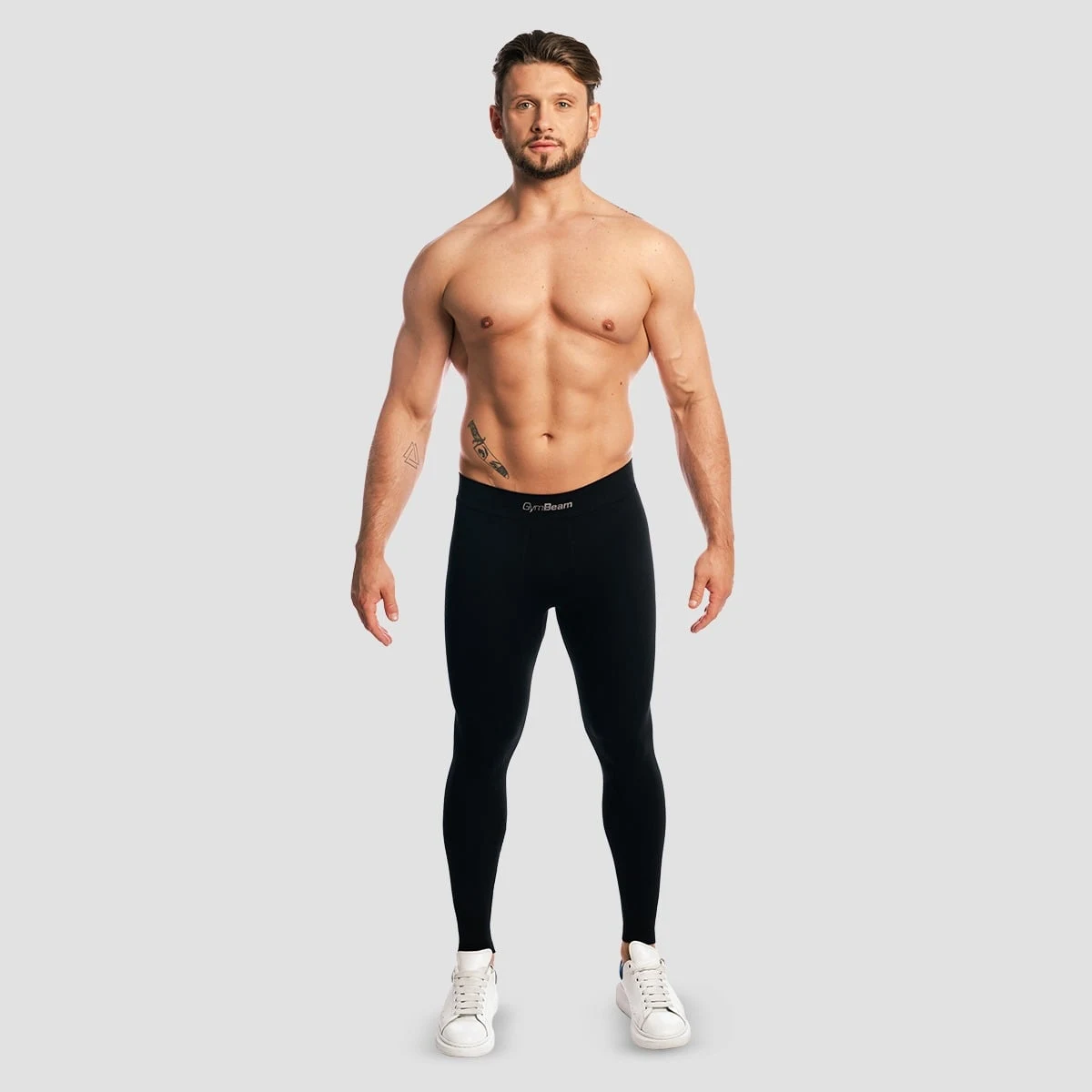 GymBeam Legíny Fuse Black - Velikost: S | Barva: čierna | Hmotnost: 0,12 kg | Balení: 40 · záber 5