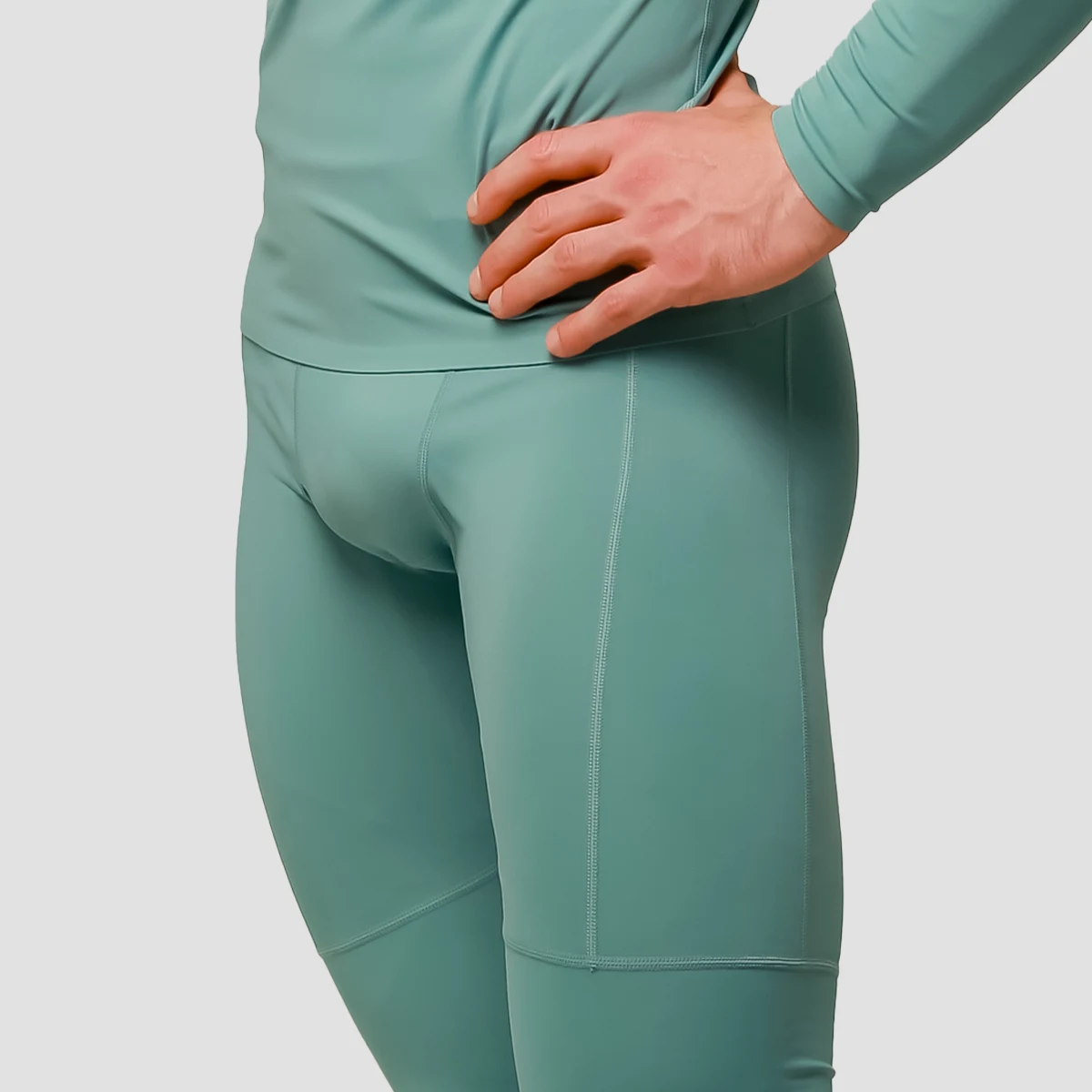 GymBeam Kompresní legíny Mid Blue - Velikost: M | Barva: modrá | Hmotnost: 0,18 kg | Balení: 65 · záber 2
