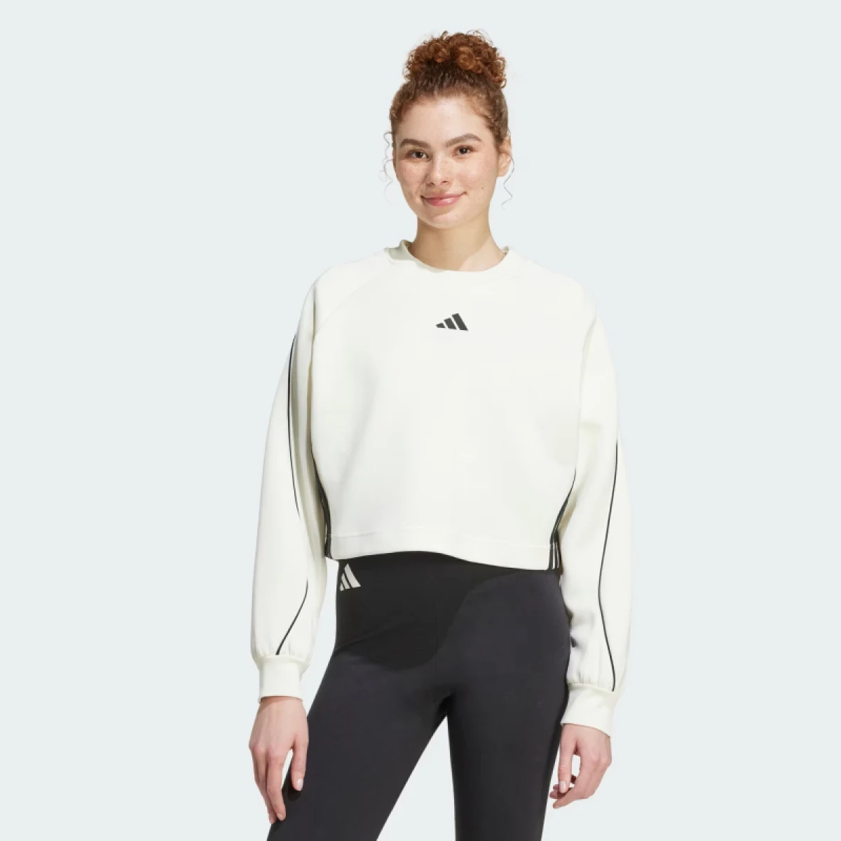 Dámská mikina ADIDAS W STADIUM SWT OWHITE BLACK · záber 8
