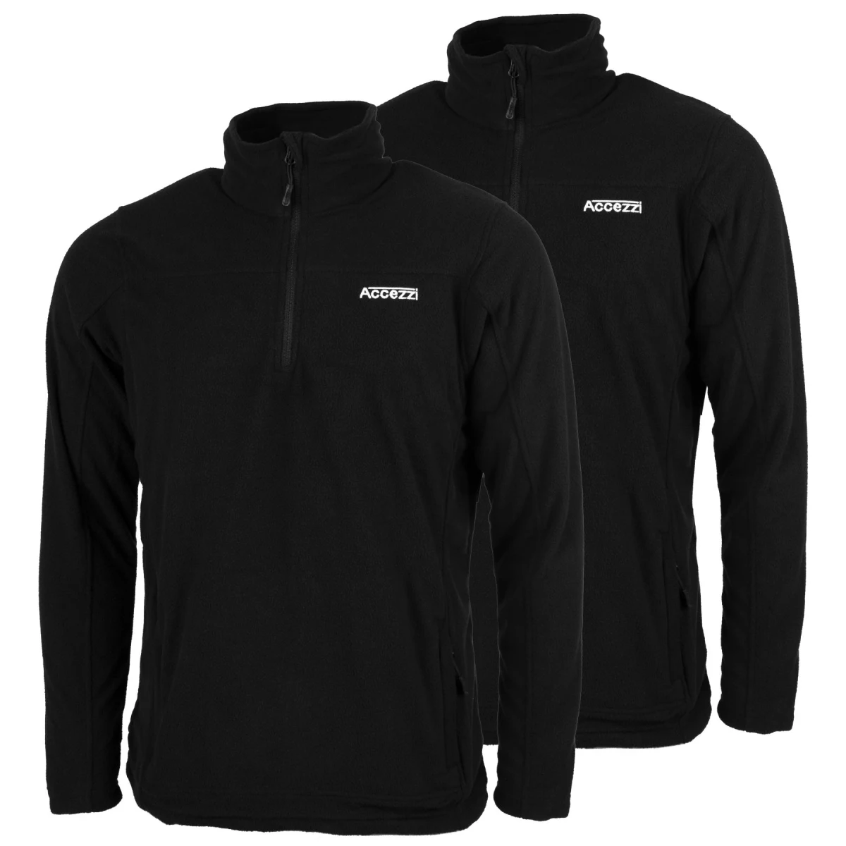 Accezzi fleecová mikina, pánská, černá, 2-pack · záber 3