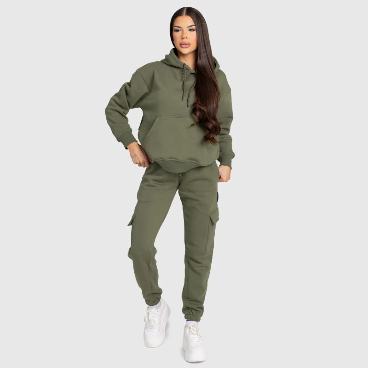 Dámská oversized souprava Iron Aesthetics Cargo, zelená · záber 3