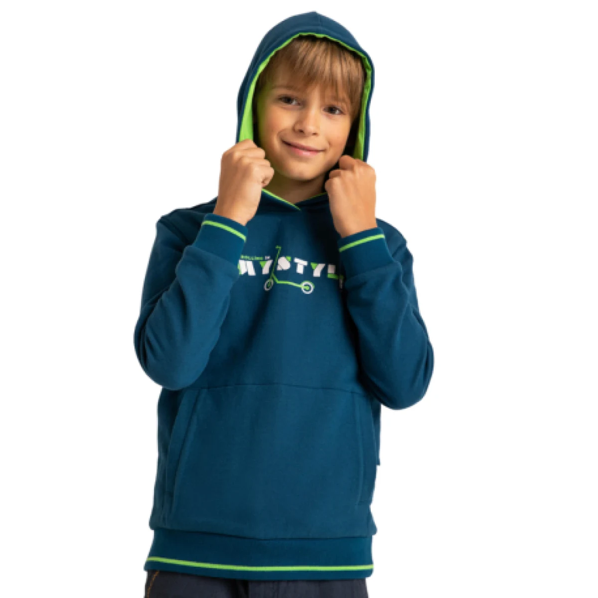 Chlapecká mikina s kapucí VOLCANO B-STYLE JUNIOR 613 BLUE DARK · záber 1