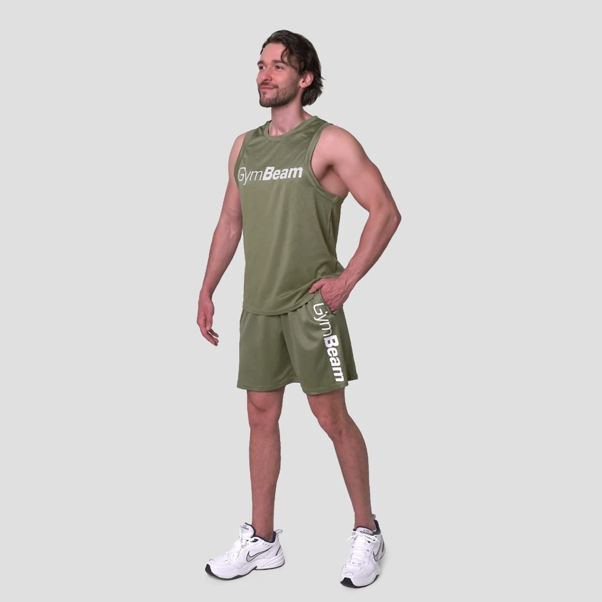 GymBeam Mesh Shorts Essence Green - Velikost: XXL | Barva: zelená | Hmotnost: 0,215 kg | Balení: 75 · záber 5