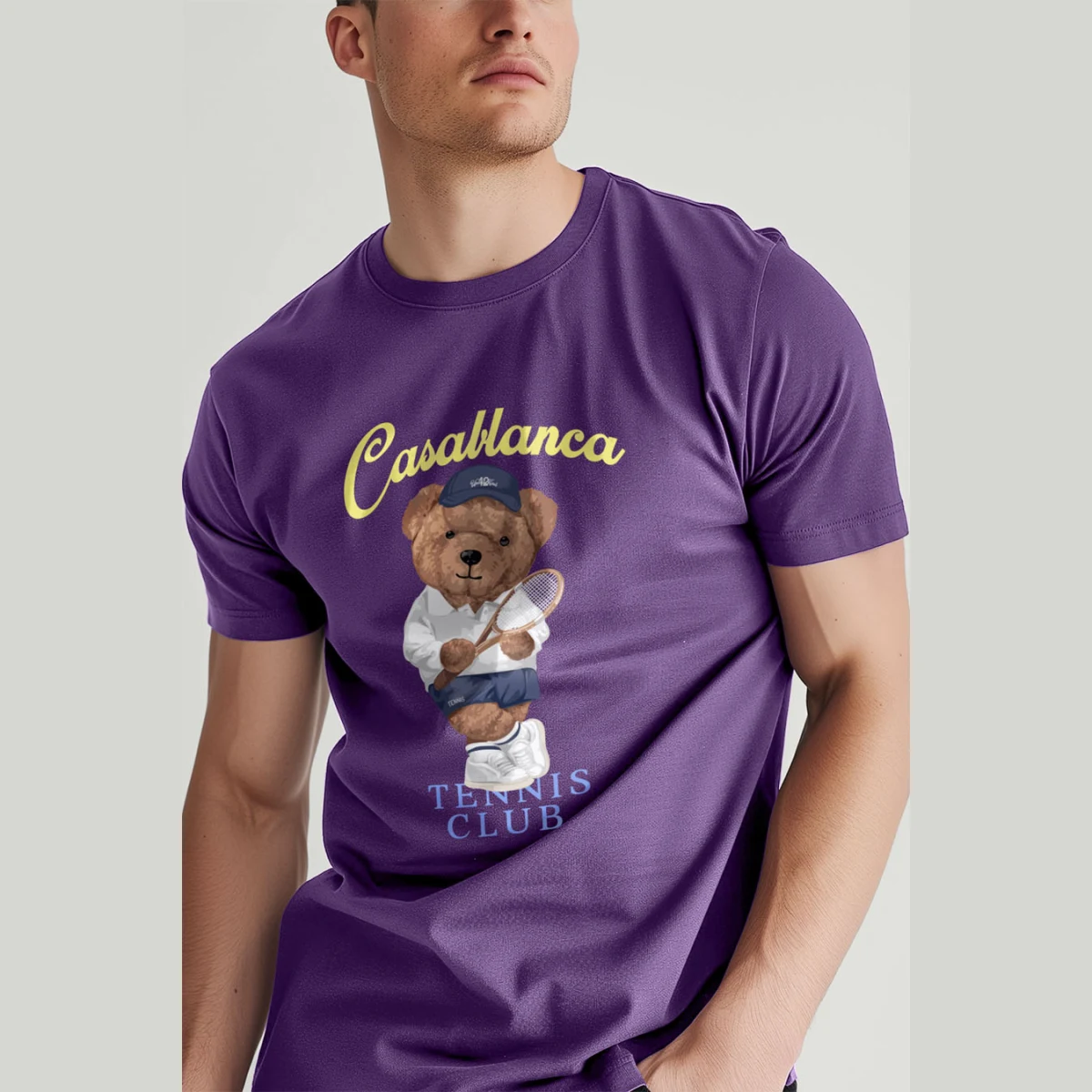 Tričko, Barva Černá, s Potiskem Tennis Teddy · záber 2