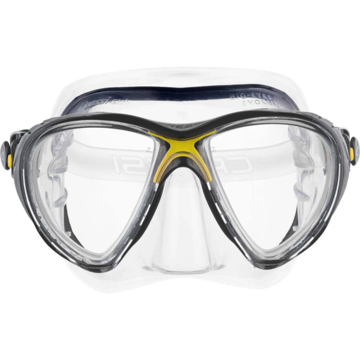 Potápěčská maska CRESSI BIG EYES EVOLUTION MASK SIL CLEAR FRAME YELLOW · záber 2