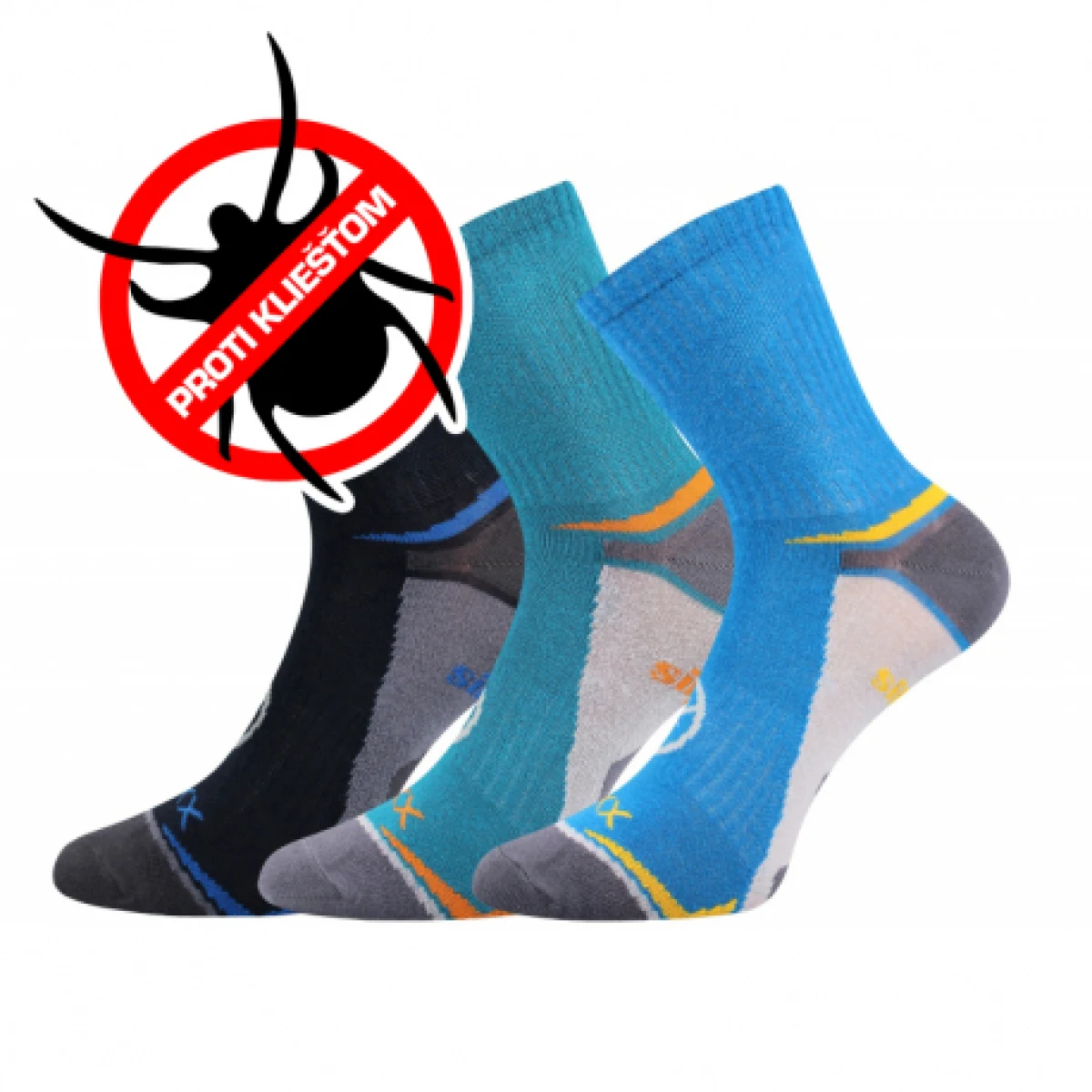 Chlapecké turistické ponožky VOXX 3 PACK-Optifanik 03-Blue Dark blue light blue · záber 1