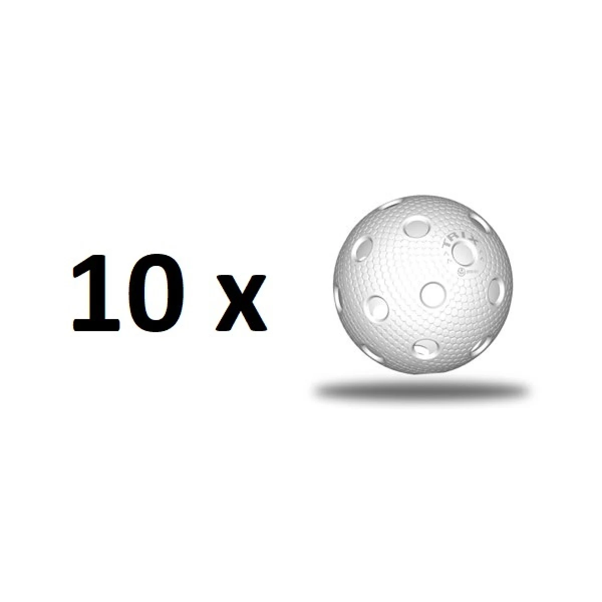 Florbalový míček TRIX IFF - bílý - 10 ks · záber 2