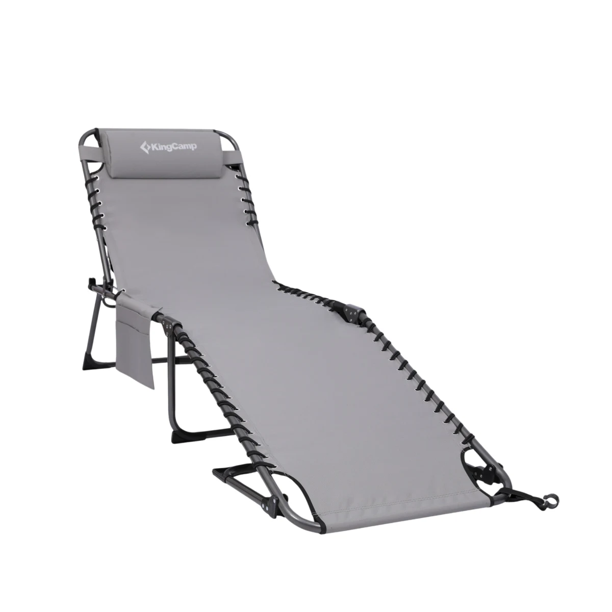 Skládací lehátko KING CAMP Magnolia B40 - 190 x 59 cm - šedá · záber 4