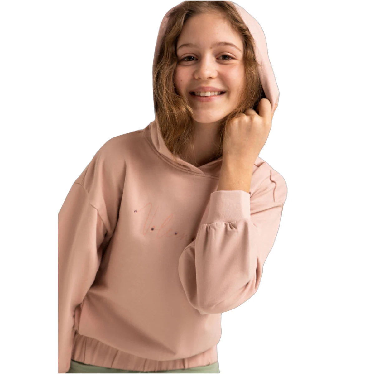 Dívčí mikina s kapucí VOLCANO B-MILEY JUNIOR 414 PINK LIGHT · záber 2