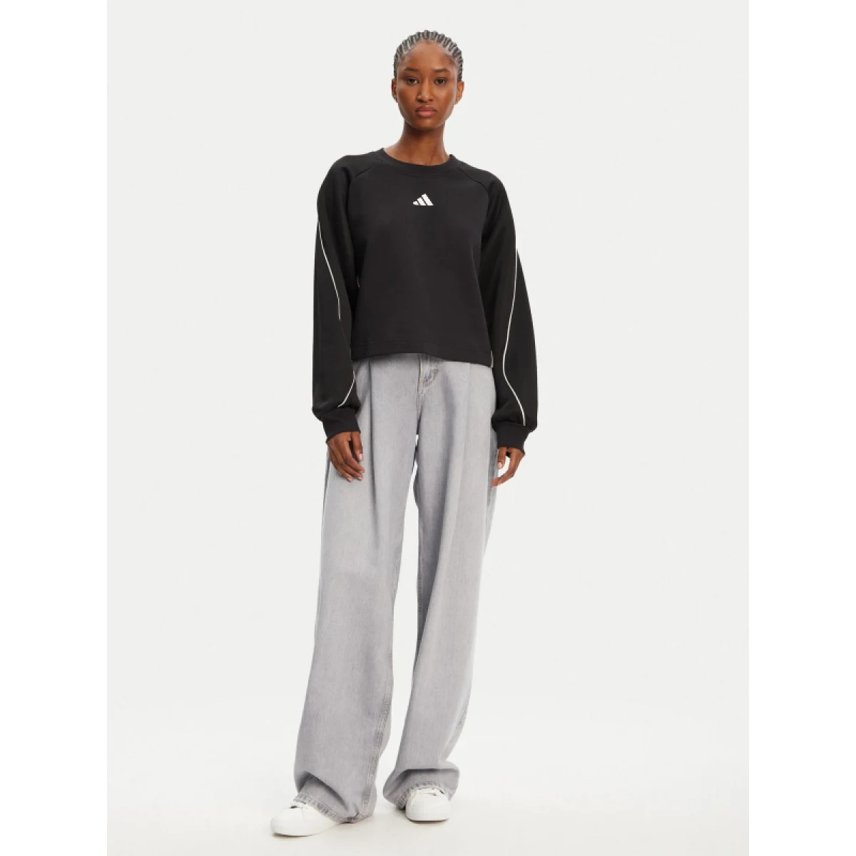 Dámská mikina ADIDAS W STADIUM SWT OWHITE BLACK · záber 4