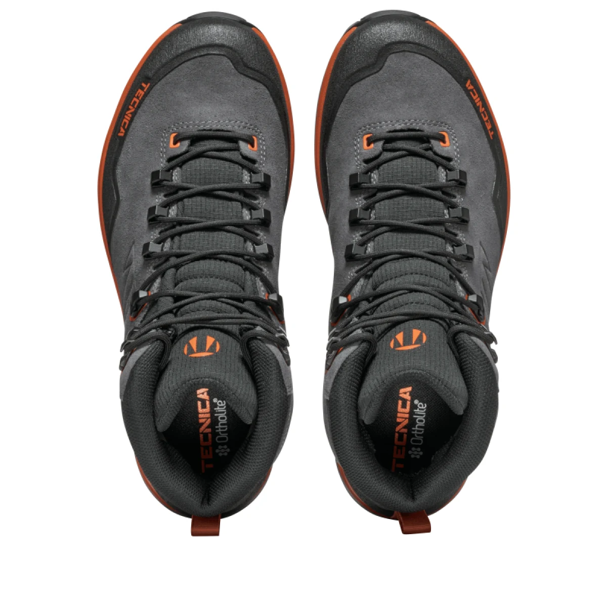 Pánská vysoká turistická celokožená obuv TECNICA Forge TRK GTX Ms, dark grey orange · záber 3