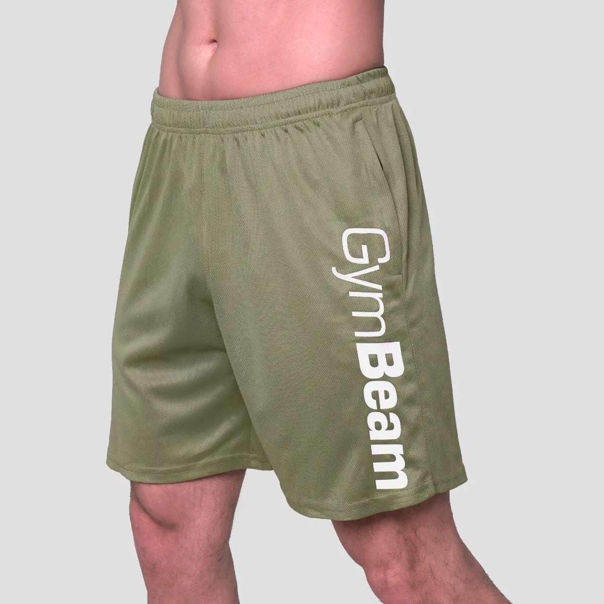 GymBeam Mesh Shorts Essence Green - Velikost: XXL | Barva: zelená | Hmotnost: 0,215 kg | Balení: 75 · záber 3