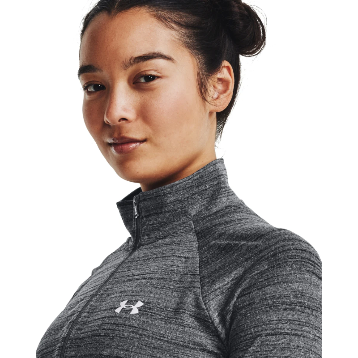 Dámská tréninková mikina s 1 2 zipem UNDER ARMOUR Evolved Core Tech A1 Zip -BLK · záber 2