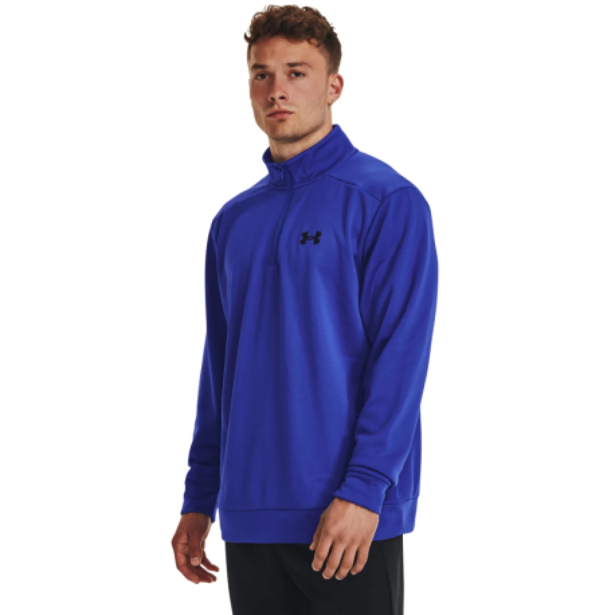 Pánská zateplená tréninková mikina s 1 2 zipem UNDER ARMOUR UA Armour Fleece 1 4 Zip-BLU · záber 1