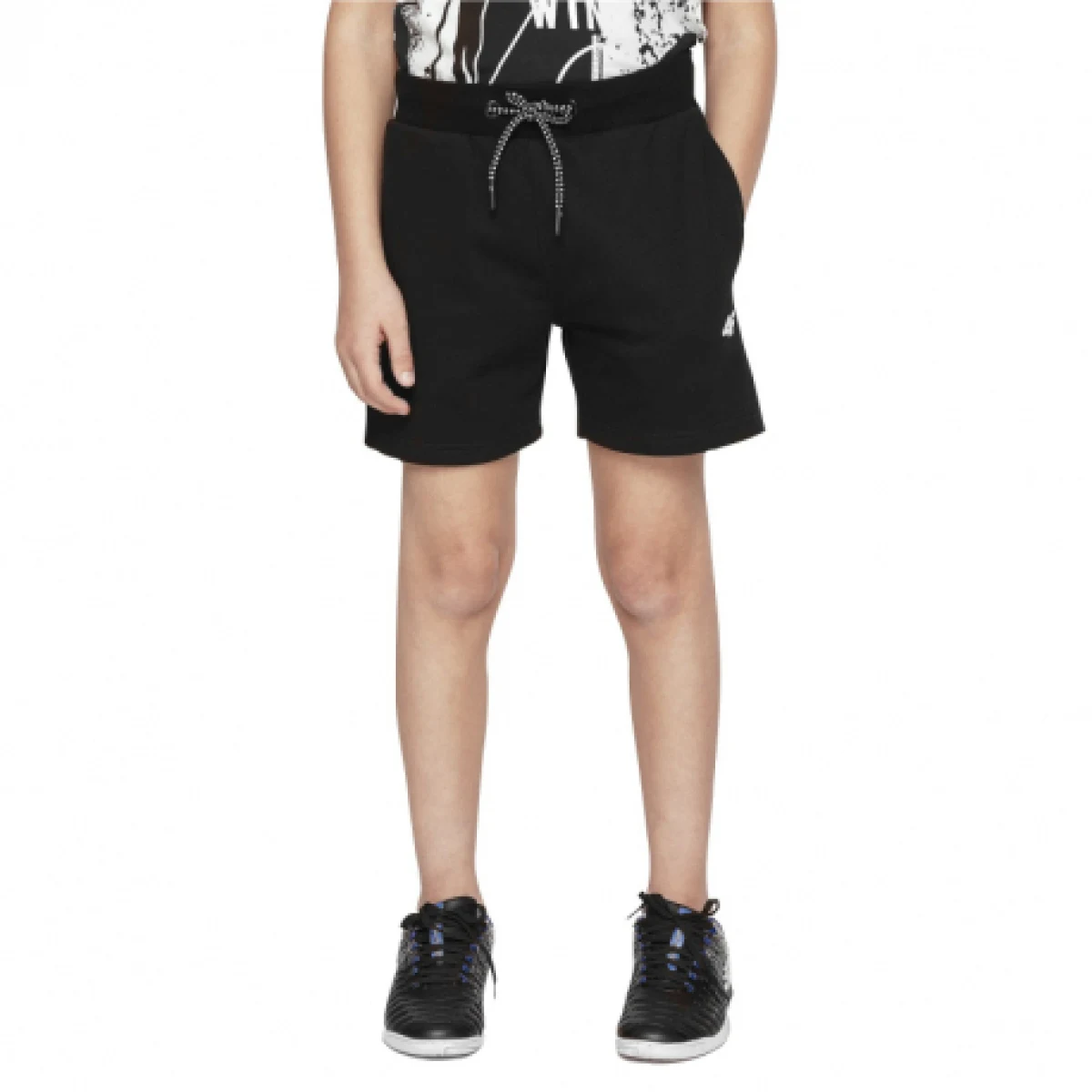 Chlapecké teplákové kraťasy 4F JUNIOR BOYS-pants-HJL21-JSKMD001A-20S-Black · záber 1
