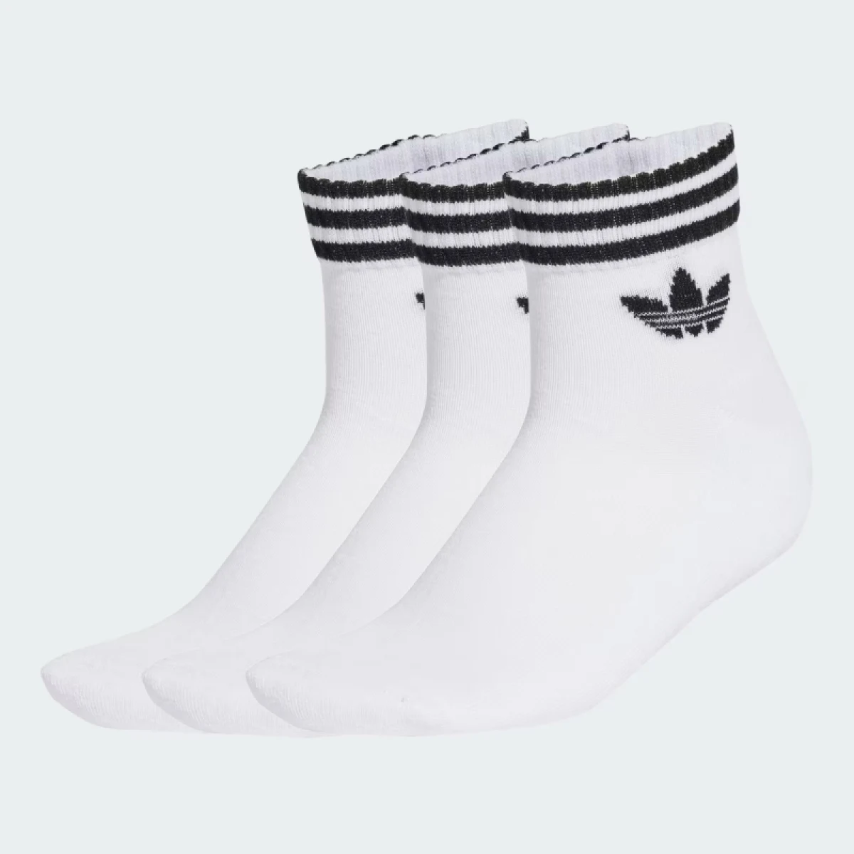 Ponožky ADIDAS ORIGINALS 3 PACK-ANKLE S WHITE WHITE WHITE · záber 2