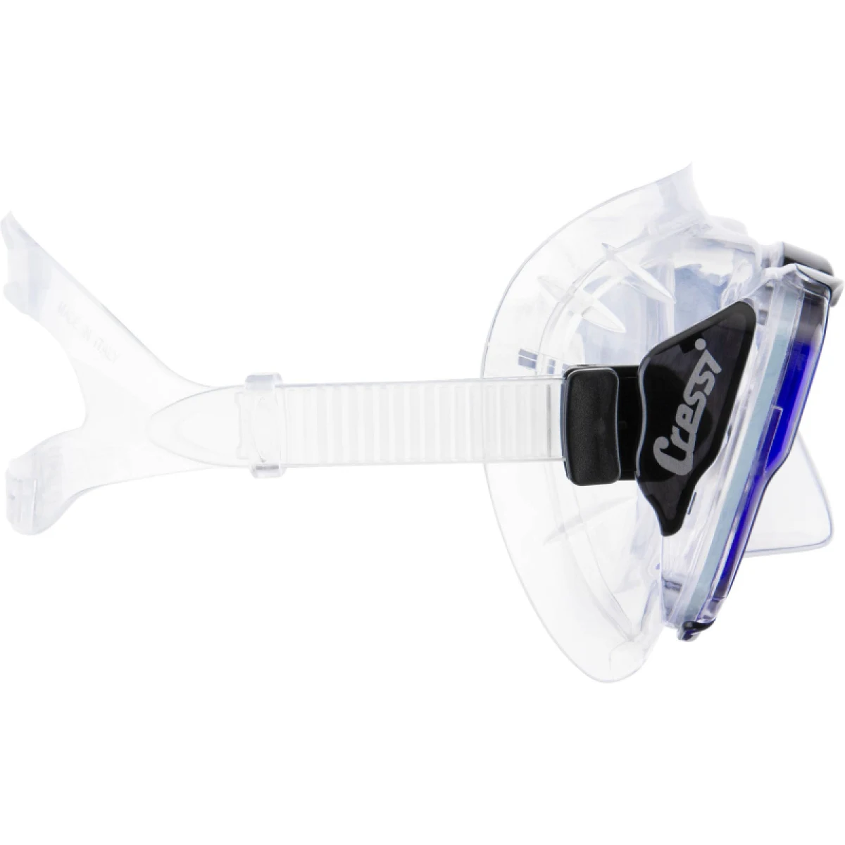 Potápěčská maska CRESSI BIG EYES MASK SIL CLEAR FRAME BLUE INK · záber 3