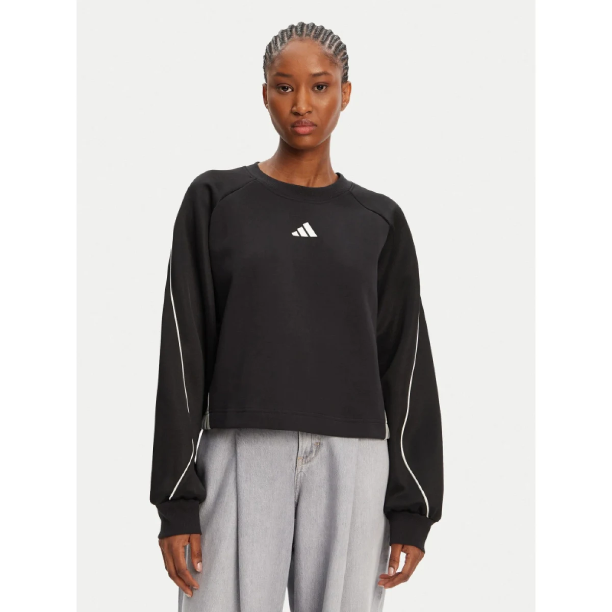 Dámská mikina ADIDAS W STADIUM SWT OWHITE BLACK · záber 2
