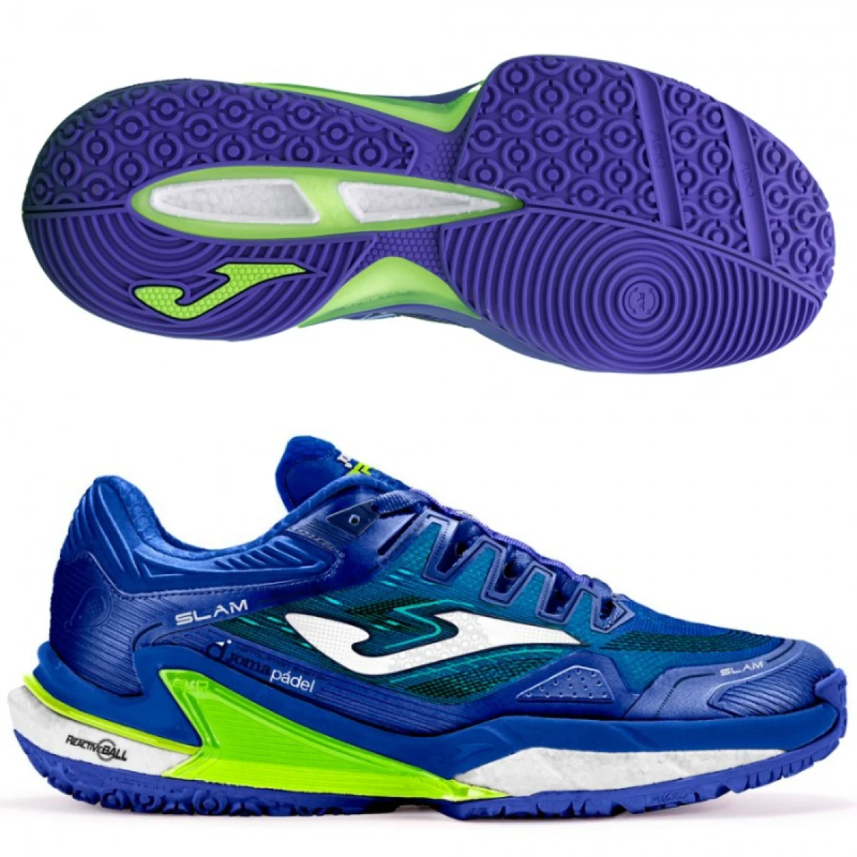 Pánská halová obuv JOMA Slam 2404 M royal blue green · záber 2