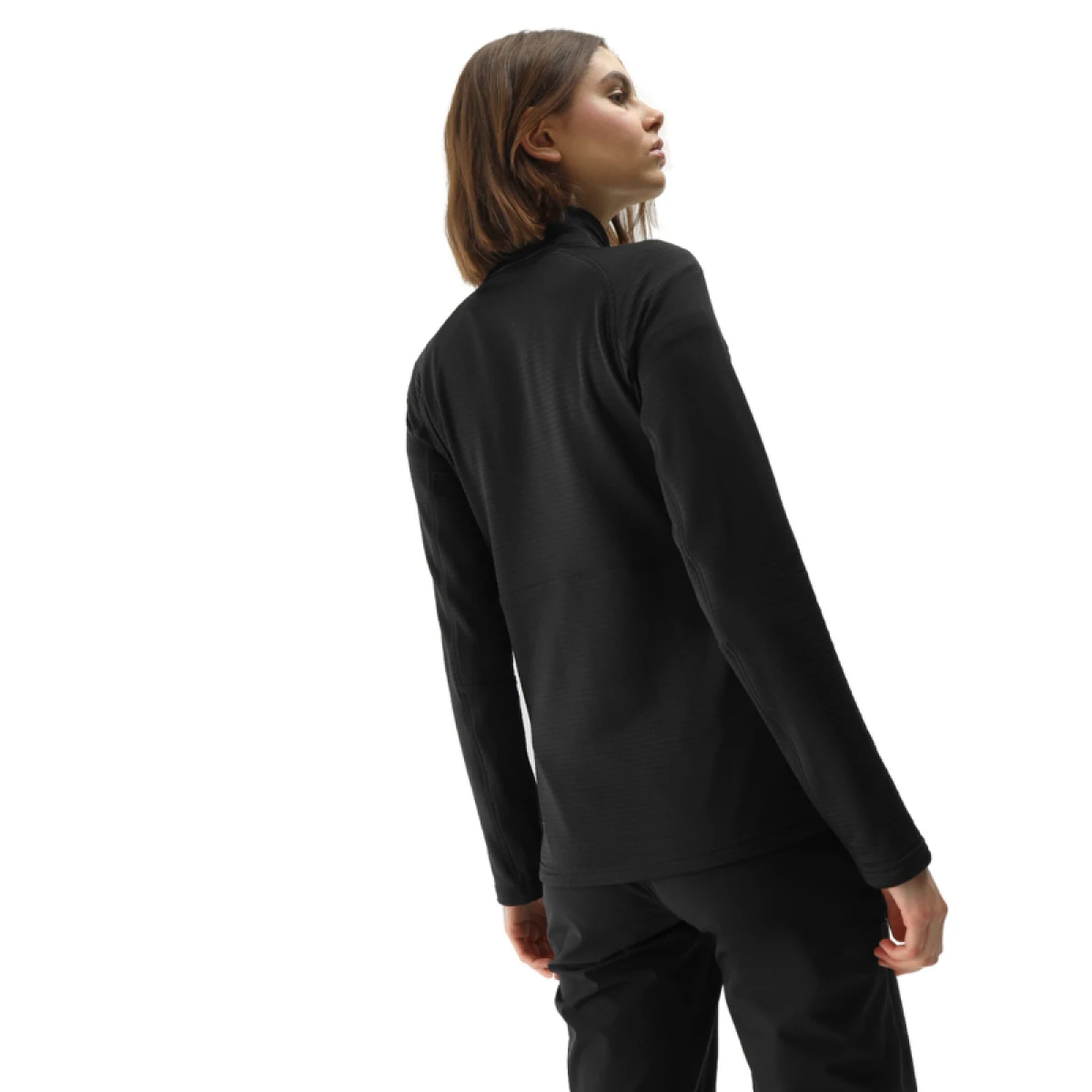Dámská turistická mikina se zipem 4F SWEATSHIRT FNK-4FWSS24TFSWF316-21S-BLACK · záber 3