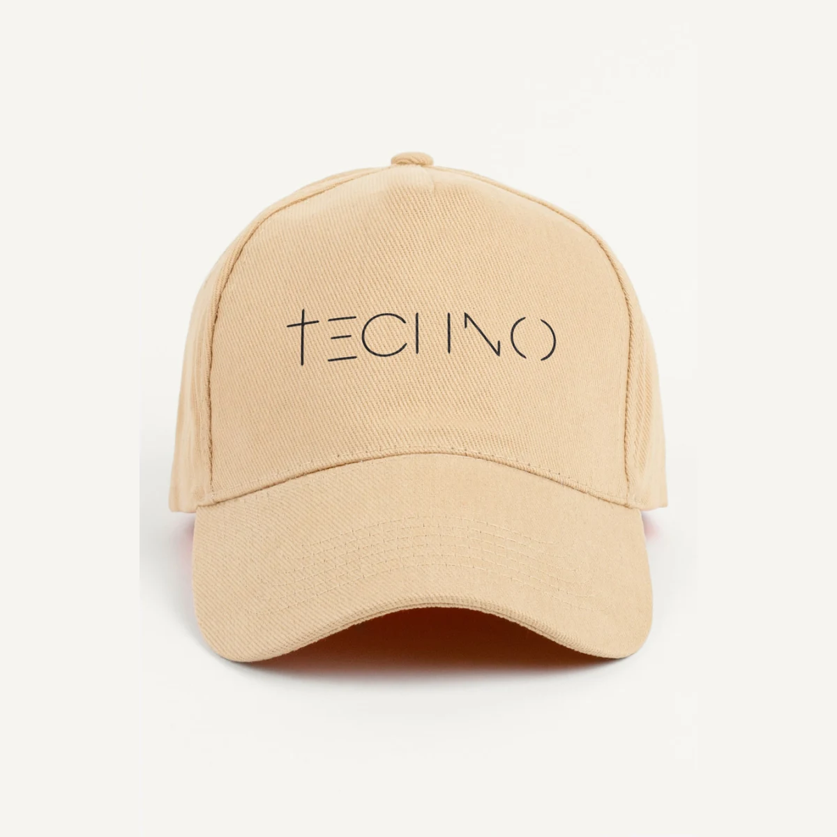 Kšiltovka Jockey, Barva Béžová, s Potiskem Techno · záber 1