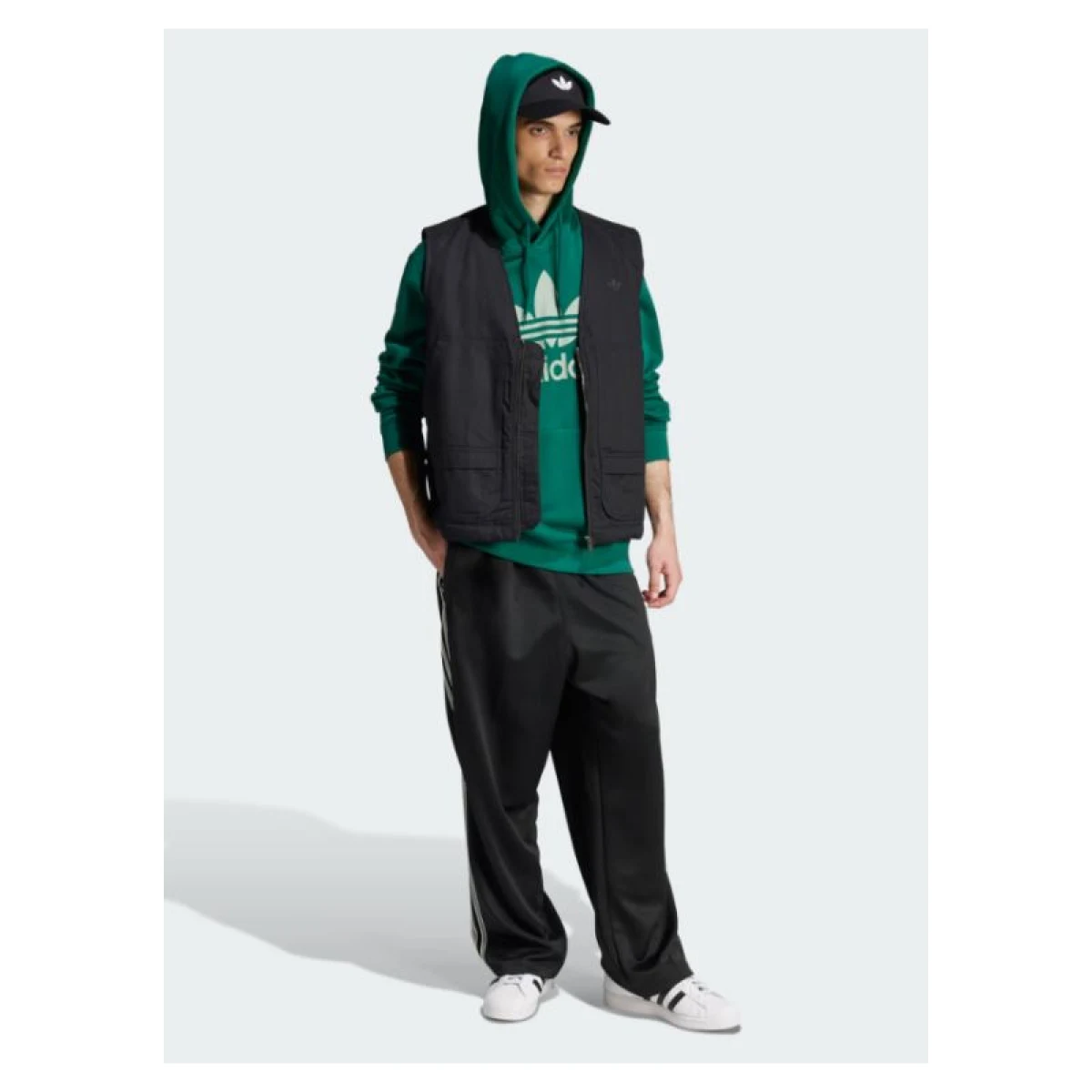 Pánská mikina s kapucí ADIDAS ORIGINALS TREFOIL HOODY-CGREEN · záber 3