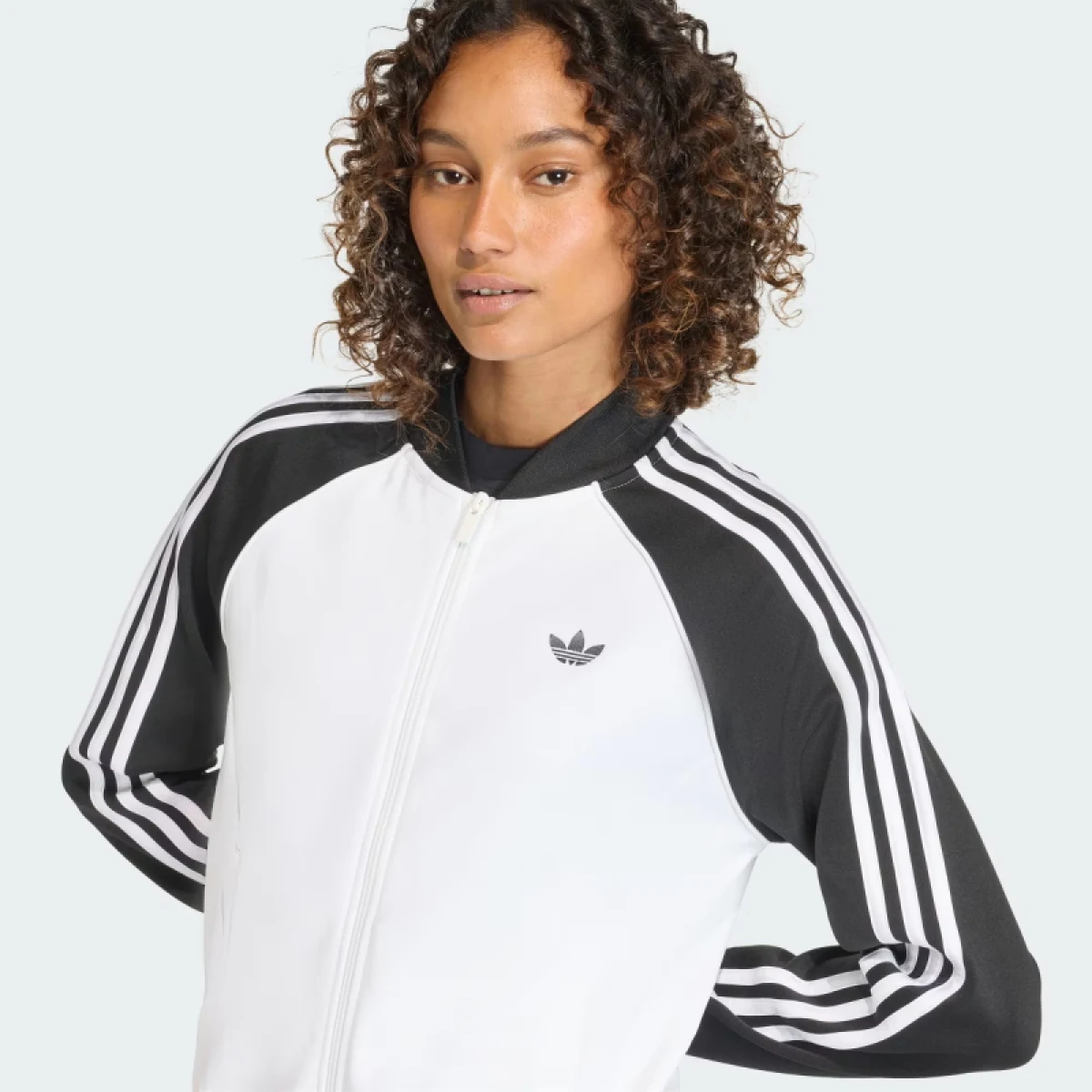 Dámská mikina se zipem ADIDAS ORIGINALS SST TT WHITE BLACK - Barva: čierna | Pohlavie: Dámské · záber 5