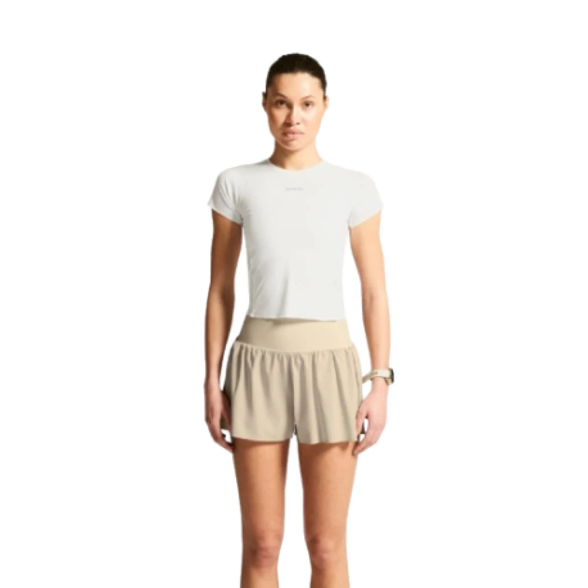 Dámské tréninkové tričko s krátkým rukávem CRAFT T-Shirt Hypervent Cropped - Velikost: M | Barva: biela · záber 2