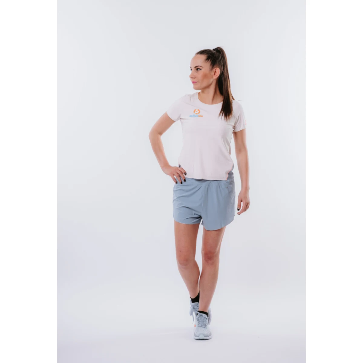 Dámské běžecké kraťasy ANTA Shorts-WOMEN-862125506-1-Pale Aqua Blue · záber 3