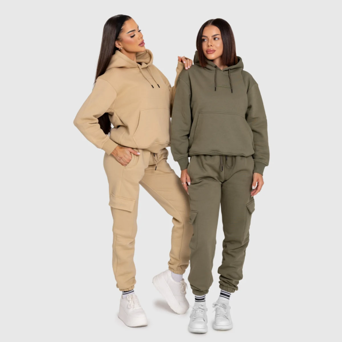 Dámská oversized souprava Iron Aesthetics Cargo, béžová · záber 5