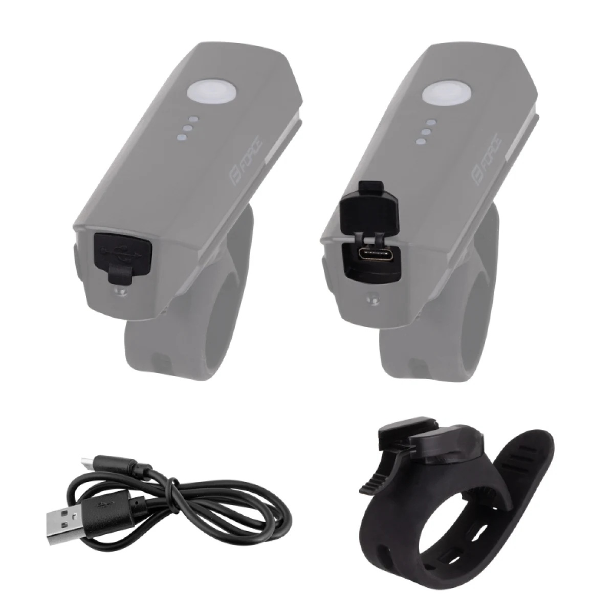 Světlo na kolo FORCE FLUX 550LM USB · záber 6