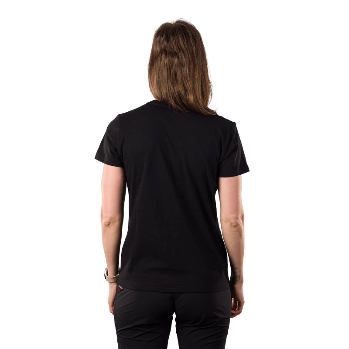 Dámské turistické tričko s krátkým rukávem NORTHFINDER GUADALUPE-301darkgrey · záber 4