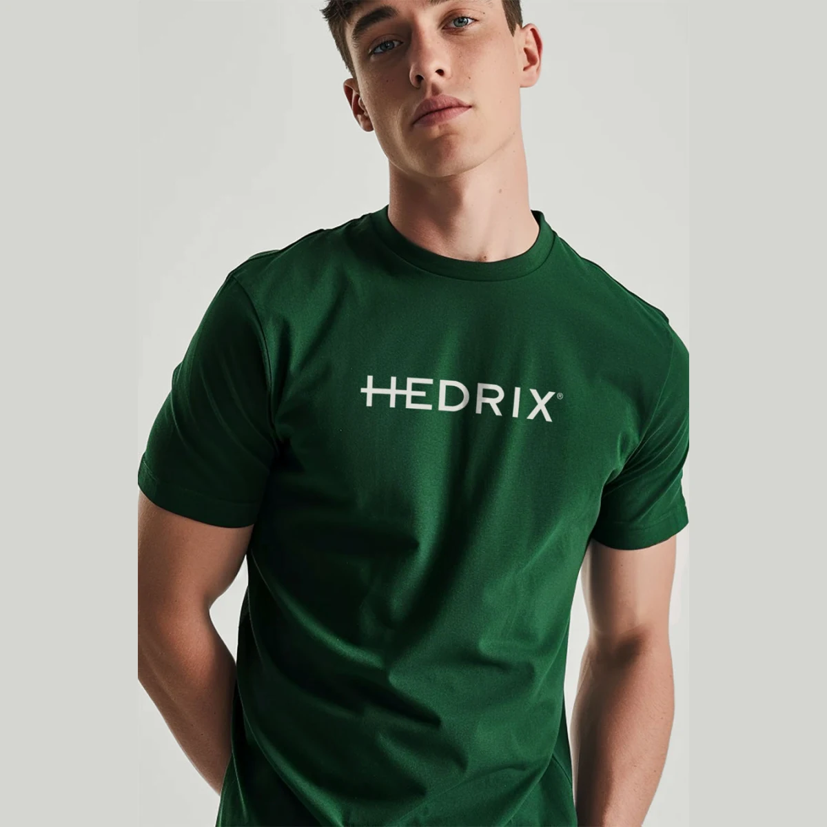 Tričko, Barva Černá, s Potiskem Hedrix Logo · záber 3