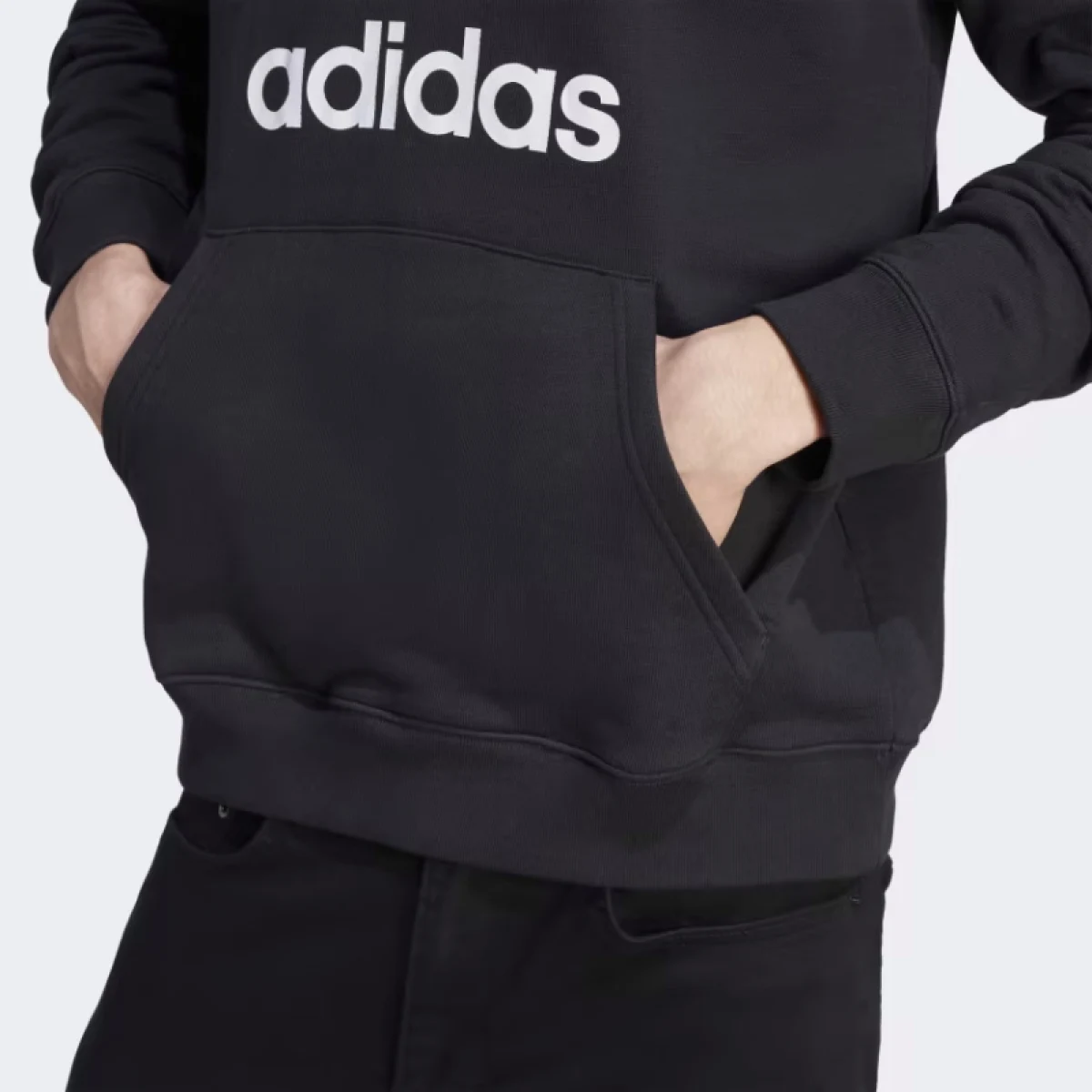 Pánská mikina s kapucí ADIDAS ORIGINALS TREFOIL HOODY-IM4489-black white · záber 4