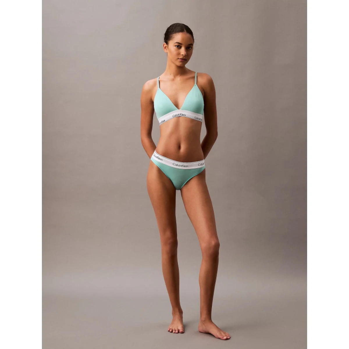 Dámská podprsenka CALVIN KLEIN LIGHTLY LINED TRIANGLE-Beau Blue · záber 4