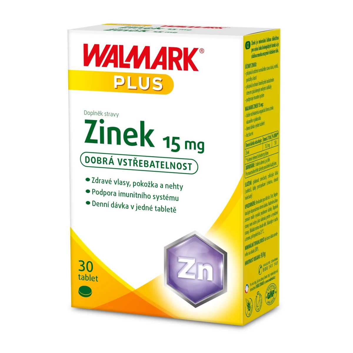 Walmark Zinek 15mg 30 tablet · záber 1